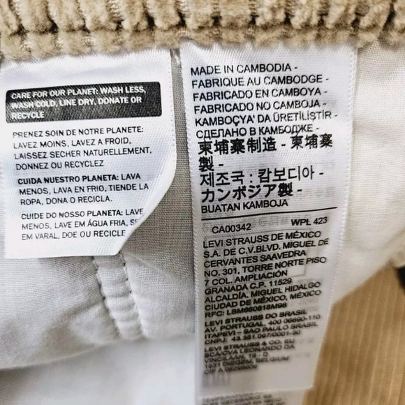 Levi's Tan Corduroy Cropped Pants - Picture 8 of 14